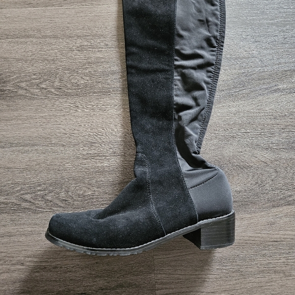 Stuart Weitzman for Russell & Bromley Black Suede Over the Knee Boots Size 36 - Picture 3 of 7